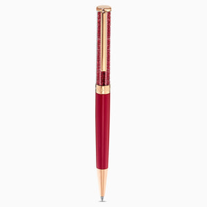 CRYSTALLINE BALLPOINT PEN, RED, ROSE-GOLD TONE PLATED