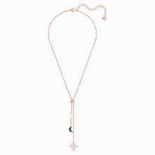 Load image into Gallery viewer, SWAROVSKI SYMBOLIC Y NECKLACE, MULTI-COLORED, ROSE-GOLD TONE PLATED