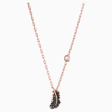 Load image into Gallery viewer, NAUGHTY NECKLACE, BLACK, ROSE-GOLD TONE PLATED