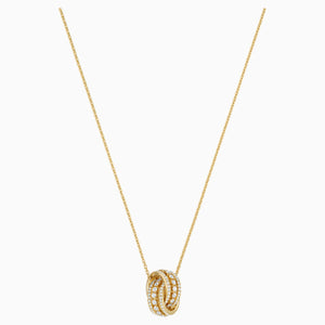 FURTHER NECKLACE, WHITE, GOLD-TONE PLATED