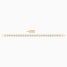 Load image into Gallery viewer, ANGELIC BRACELET, WHITE, GOLD-TONE PLATED