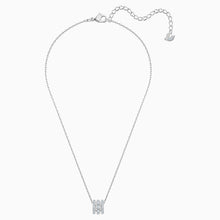 Load image into Gallery viewer, FURTHER PENDANT, WHITE, RHODIUM PLATED