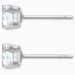 Load image into Gallery viewer, ATTRACT STUD PIERCED EARRINGS, WHITE, RHODIUM PLATED