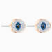 Load image into Gallery viewer, SWAROVSKI SYMBOLIC STUD PIERCED EARRINGS, BLUE, ROSE-GOLD TONE PLATED
