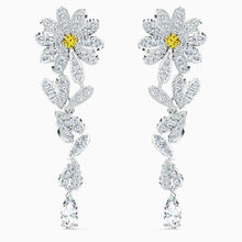 Load image into Gallery viewer, ETERNAL FLOWER PIERCED EARRINGS, YELLOW, MIXED METAL FINISH