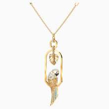 Load image into Gallery viewer, TROPICAL PARROT NECKLACE, LIGHT MULTI-COLORED, GOLD-TONE PLATED