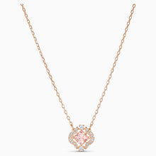 Load image into Gallery viewer, SWAROVSKI SPARKLING DANCE NECKLACE, PINK, ROSE-GOLD TONE PLATED
