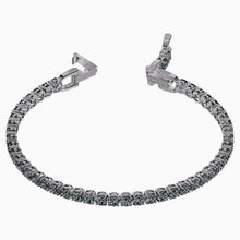 Load image into Gallery viewer, TENNIS DELUXE BRACELET, GRAY, RUTHENIUM PLATED