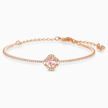 Load image into Gallery viewer, SWAROVSKI SPARKLING DANCE BANGLE, PINK, ROSE-GOLD TONE PLATED