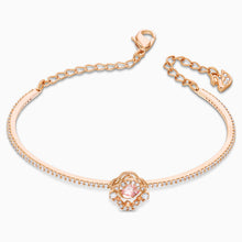 Load image into Gallery viewer, SWAROVSKI SPARKLING DANCE BANGLE, PINK, ROSE-GOLD TONE PLATED