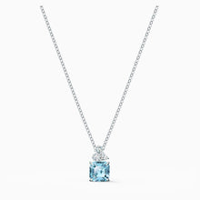 Load image into Gallery viewer, SPARKLING PENDANT, AQUA, RHODIUM PLATED