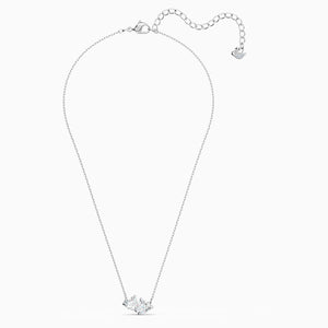 ATTRACT SOUL NECKLACE, WHITE, RHODIUM PLATED