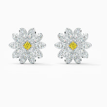 Load image into Gallery viewer, ETERNAL FLOWER STUD PIERCED EARRINGS, YELLOW, MIXED METAL FINISH