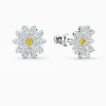 Load image into Gallery viewer, ETERNAL FLOWER STUD PIERCED EARRINGS, YELLOW, MIXED METAL FINISH