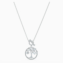 Load image into Gallery viewer, SWAROVSKI SYMBOLIC TREE OF LIFE NECKLACE, WHITE, RHODIUM PLATED