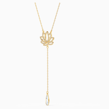 Load image into Gallery viewer, SWAROVSKI SYMBOLIC LOTUS NECKLACE, WHITE, GOLD-TONE PLATED