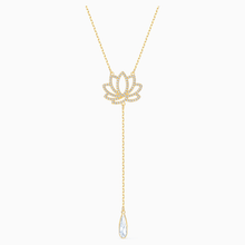 Load image into Gallery viewer, SWAROVSKI SYMBOLIC LOTUS NECKLACE, WHITE, GOLD-TONE PLATED