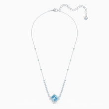 Load image into Gallery viewer, SPARKLING SET, AQUA, RHODIUM PLATED