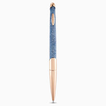 Load image into Gallery viewer, CRYSTALLINE NOVA ANNIVERSARY BALLPOINT PEN, BLUE, ROSE-GOLD TONE PLATED