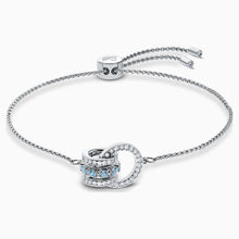 Load image into Gallery viewer, FURTHER BRACELET, BLUE, RHODIUM PLATED
