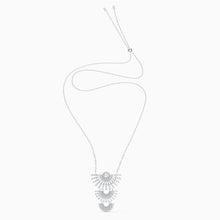 Load image into Gallery viewer, SWAROVSKI SPARKLING DANCE DIAL UP NECKLACE, LARGE, WHITE, RHODIUM PLATED