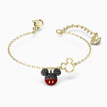 Load image into Gallery viewer, MICKEY BRACELET, BLACK, GOLD-TONE PLATED