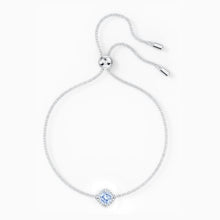 Load image into Gallery viewer, ANGELIC CUSHION BRACELET, BLUE, RHODIUM PLATED