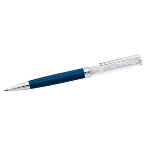 Crystalline ballpoint pen Blue, Chrome plated