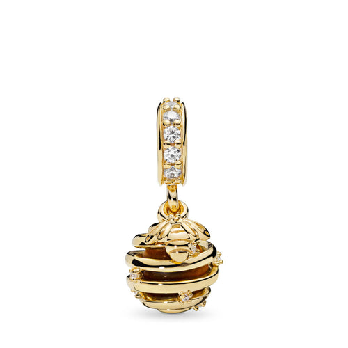 PANDORA Sweet As Honey Dangle Charm, PANDORA Shine Tiger Eye & Clear CZ