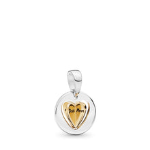 Load image into Gallery viewer, PANDORA Mom’s Golden Heart Dangle Charm