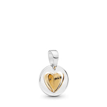 Load image into Gallery viewer, PANDORA Mom’s Golden Heart Dangle Charm