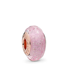 Load image into Gallery viewer, Pandora Pink Shimmering Murano Glass Charm, PANDORA Rose