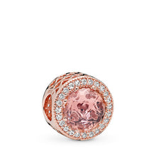 Load image into Gallery viewer, Pandora Radiant Hearts Charm, PANDORA Rose, Blush Pink Crystal &amp; Clear CZ