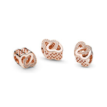 Load image into Gallery viewer, Pandora Entwined Love Charm, PANDORA Rose &amp; Clear CZ