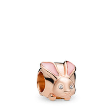 Load image into Gallery viewer, Pandora Cute Bunny Charm, PANDORA Rose