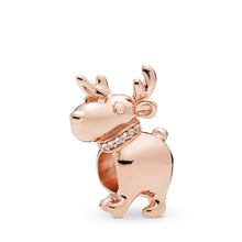 Load image into Gallery viewer, Pandora Happy Reindeer Charm, Clear CZ
