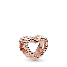 Load image into Gallery viewer, PANDORA Rose Beaded Heart Charm