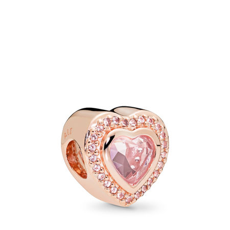Pandora Sparkling Love Charm, PANDORA Rose Pink Crystal