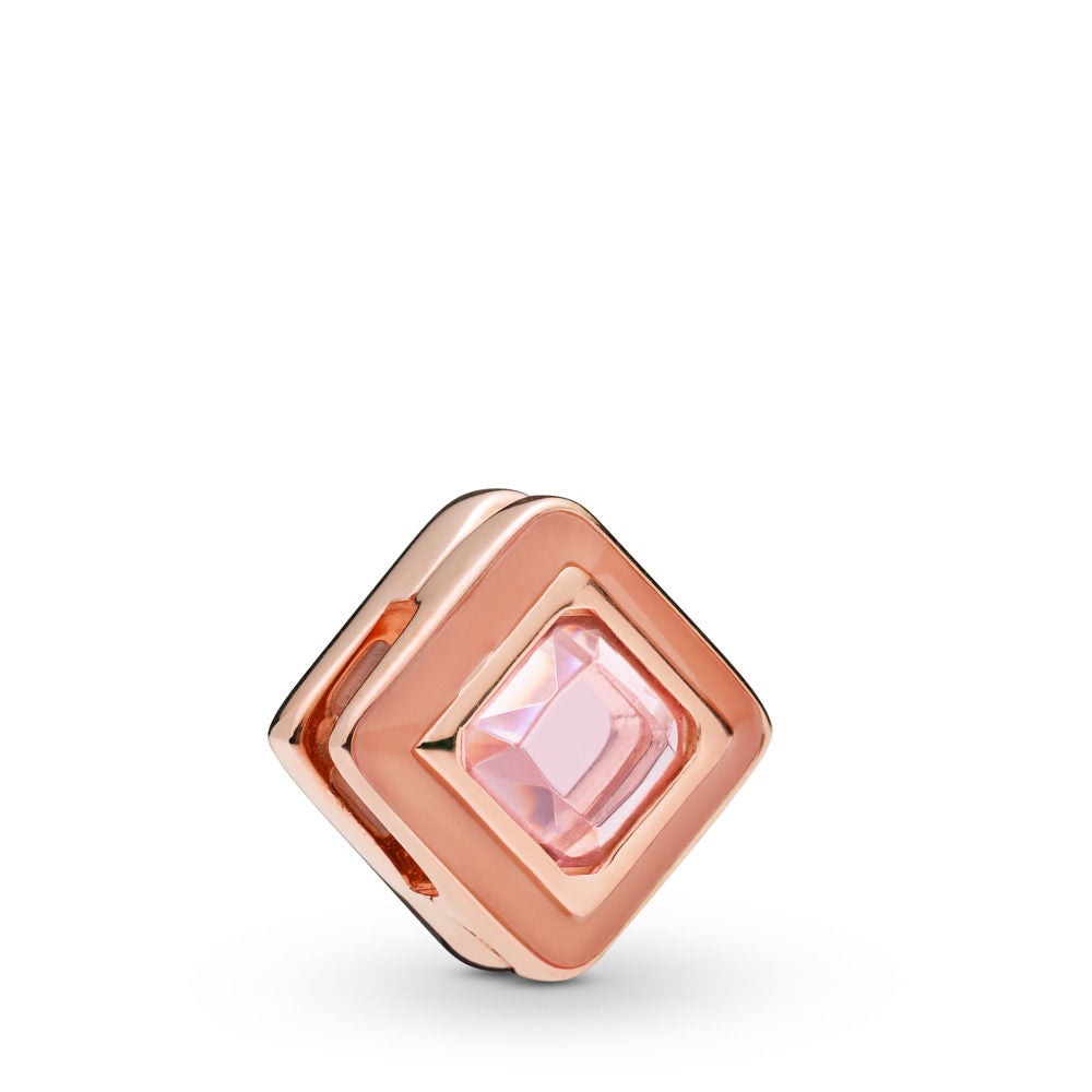 Pandora Reflexions Sparkling Pink Square Clip Charm