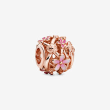 Load image into Gallery viewer, Openwork Pink Daisy Flower Charm