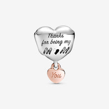 Load image into Gallery viewer, Love You Mum Heart Charm