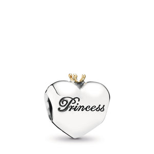Pandora Princess Heart Charm, Pink CZ