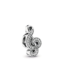 Load image into Gallery viewer, Pandora Sweet Music Treble Clef, Clear CZ