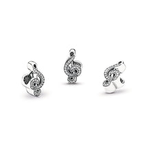 Load image into Gallery viewer, Pandora Sweet Music Treble Clef, Clear CZ