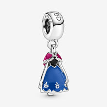 Load image into Gallery viewer, Disney Frozen Anna&#39;s Blue Dress Dangle Charm
