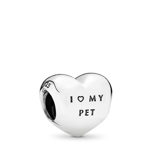 Pandora I Love My Pet Charm, Clear CZ