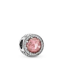 Load image into Gallery viewer, Pandora Radiant Hearts Charm, Blush Pink Crystal &amp; Clear CZ
