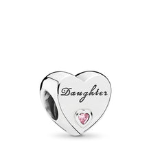 Load image into Gallery viewer, Pandora Daughter&#39;s Love Charm, Pink CZ