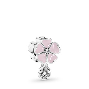 Pandora Poetic Blooms, Soft Pink Enamel & Clear CZ