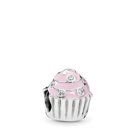 Pandora Sweet Cupcake Charm, Light Pink Enamel & Clear CZ